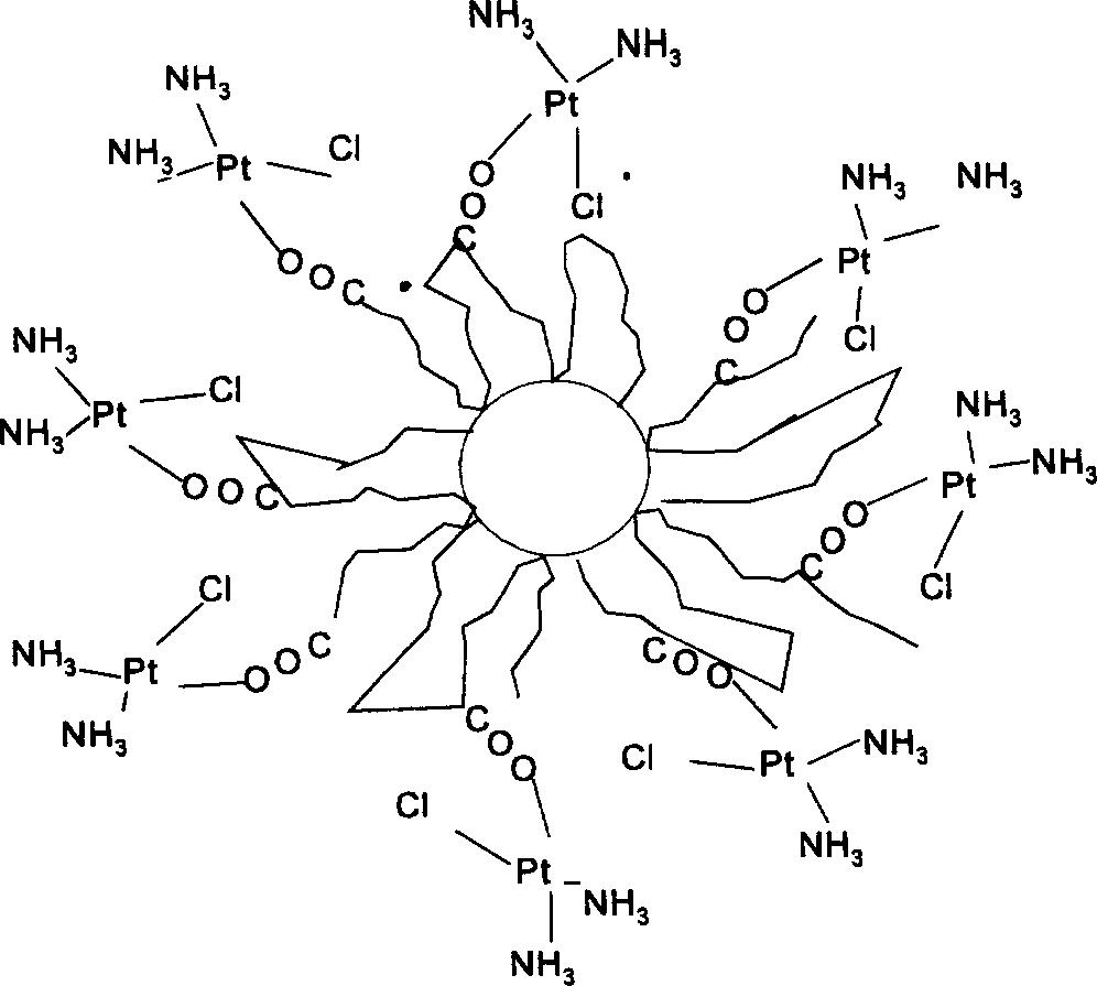 Magnetic nano-balls carried with cisplatin and its prepn. method