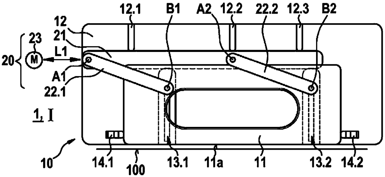 Handle device with a surface-flush handle