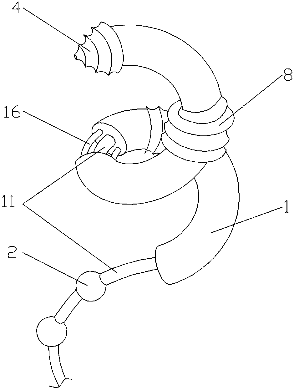 Power transmission line deicing device propelled along spiral trajectory