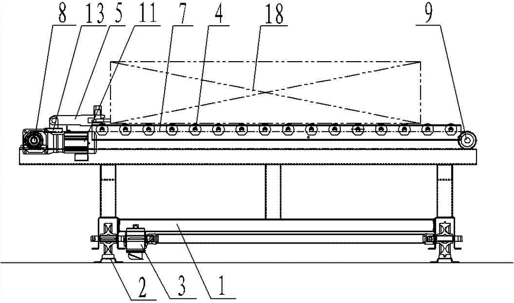 Rail-type large-scale die transfer trolley