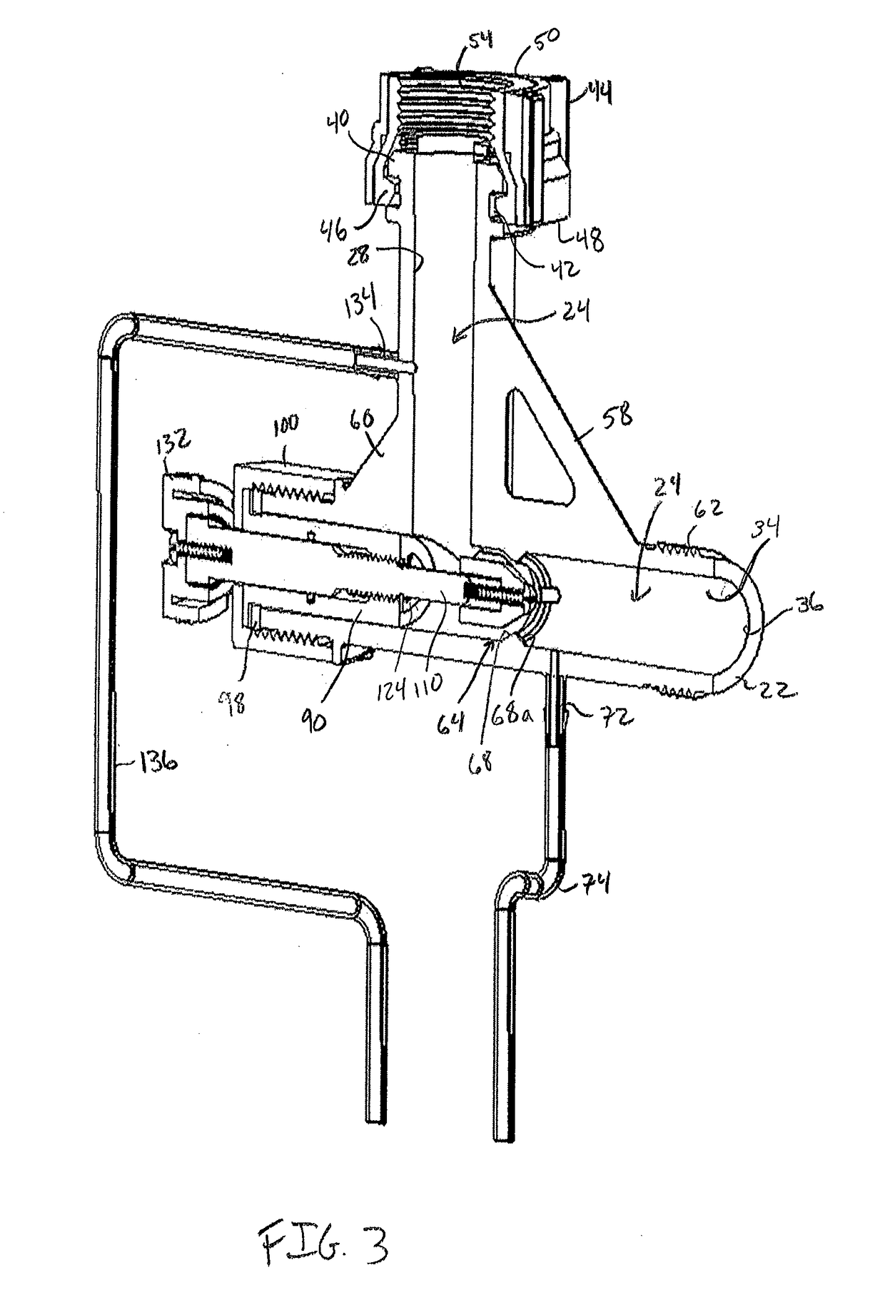 Variable venturi device with adjustable valve stem