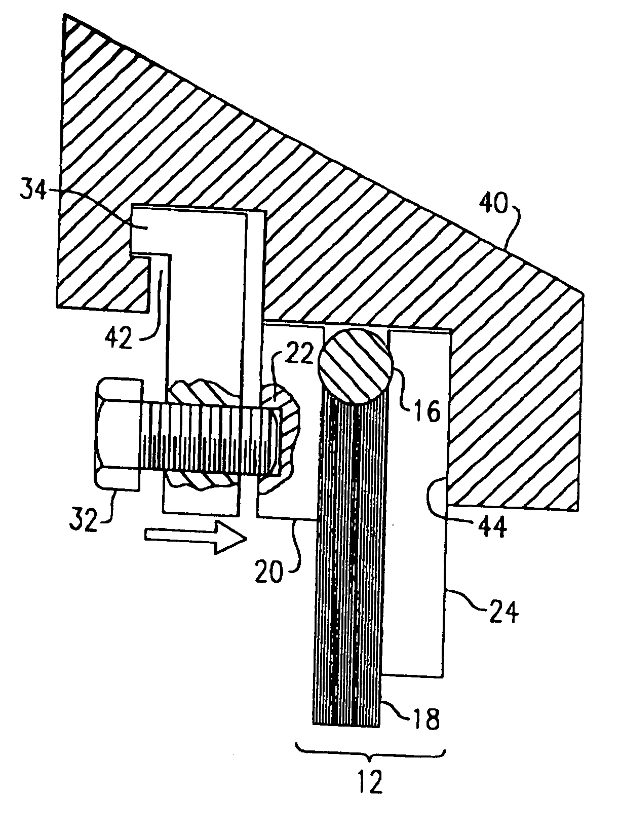 Clamp lock brush seal assembly