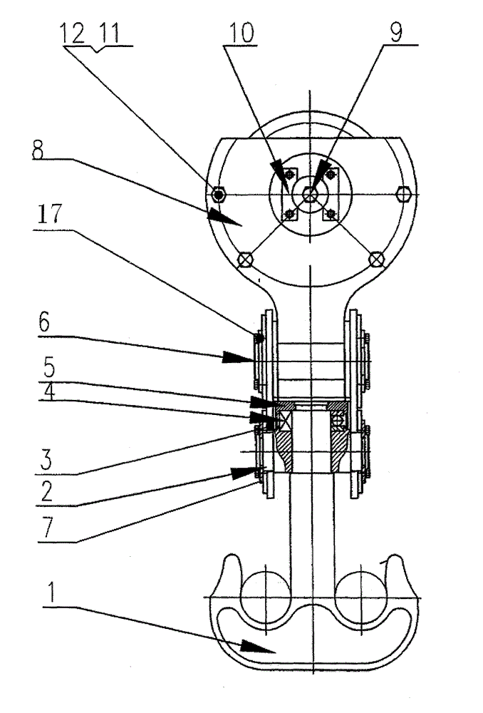 Epsilon-type lifting hook device for crane