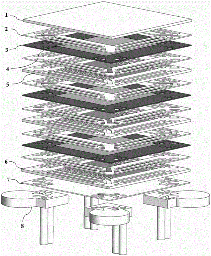 Flat-plate solid oxide fuel cell stack device