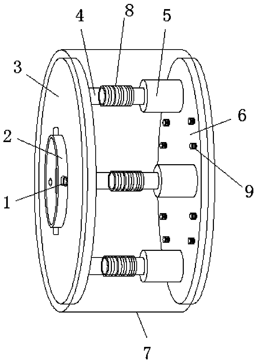 Fine adjustment device for tunneling angle of shield machine