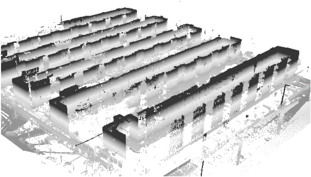 Automatic segmentation method for point cloud of facade of large scene city building