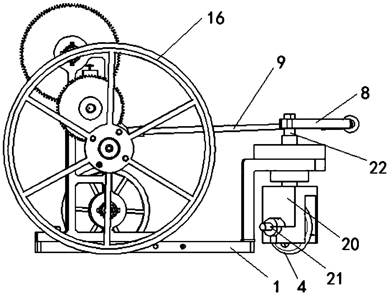 Clockwork trolley with variable track