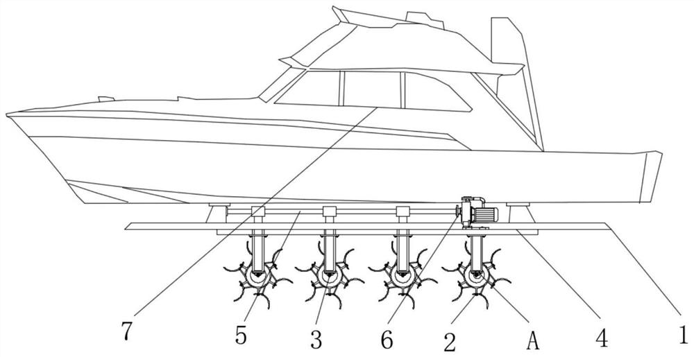 Ship device with water flow power generation function