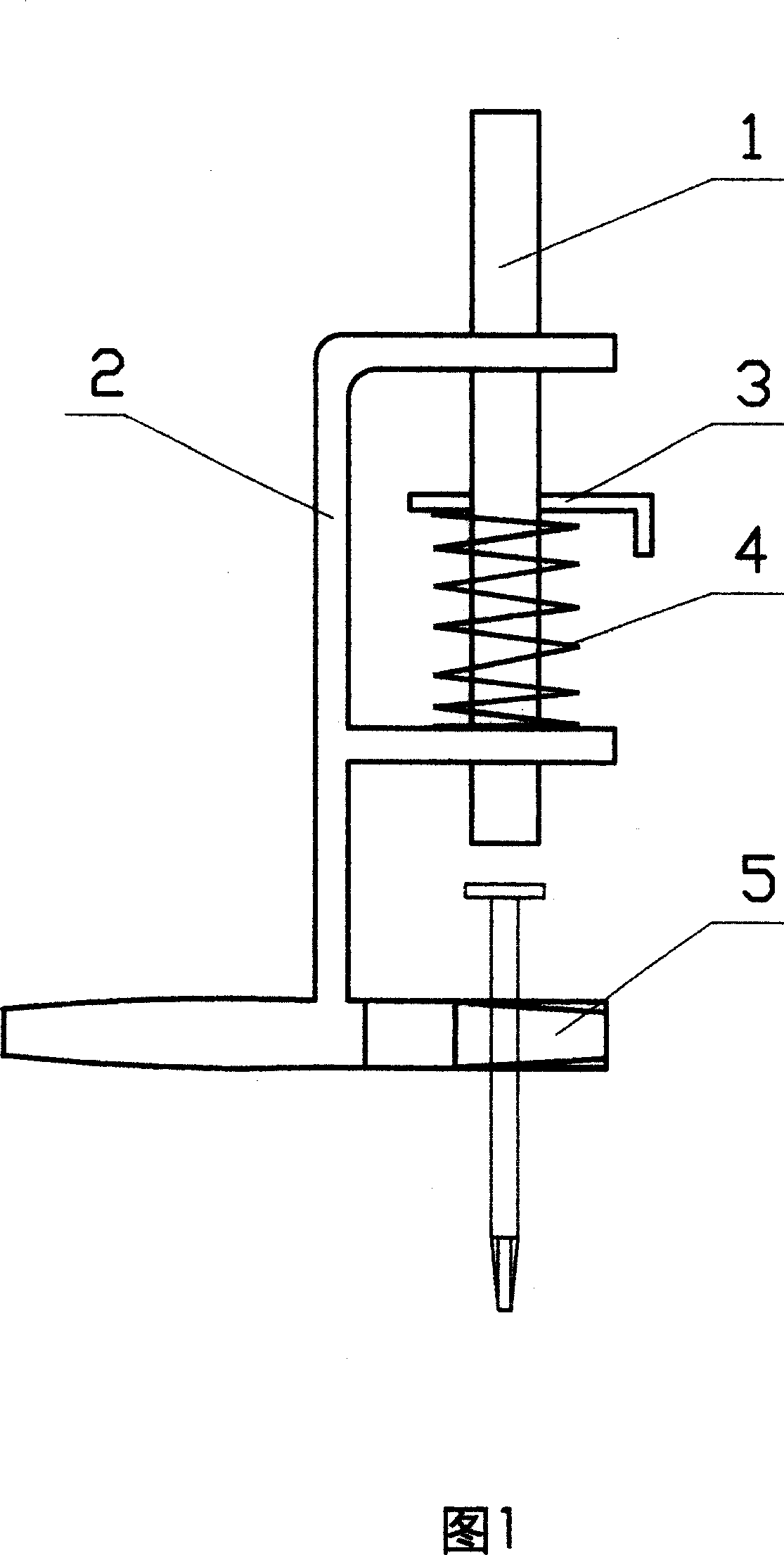 Device for vertical nailing