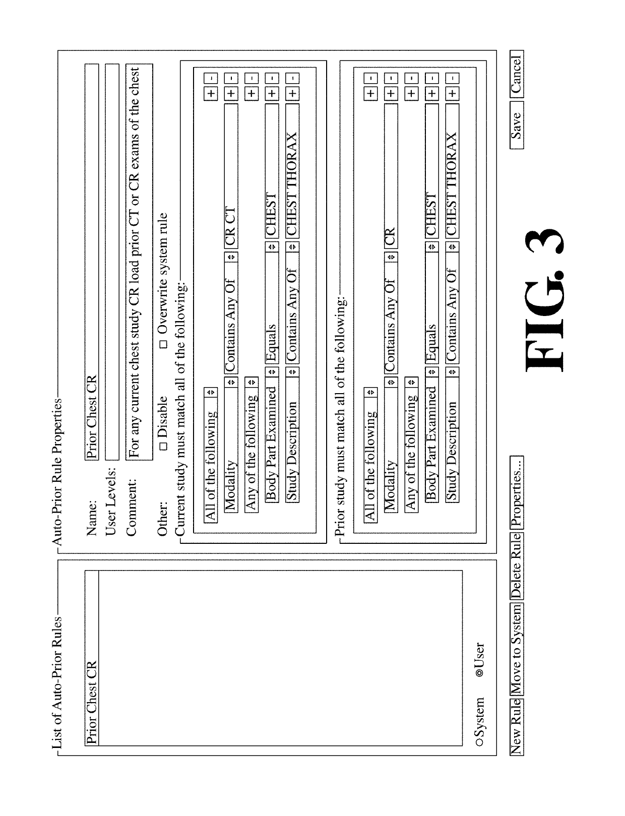 Method and system for rule-based display of sets of images