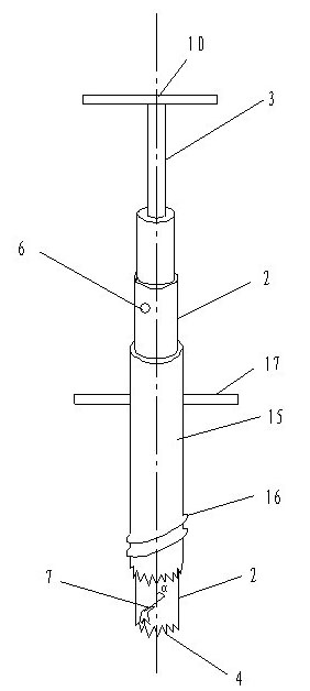 Distal automatic cutting bone core extraction device