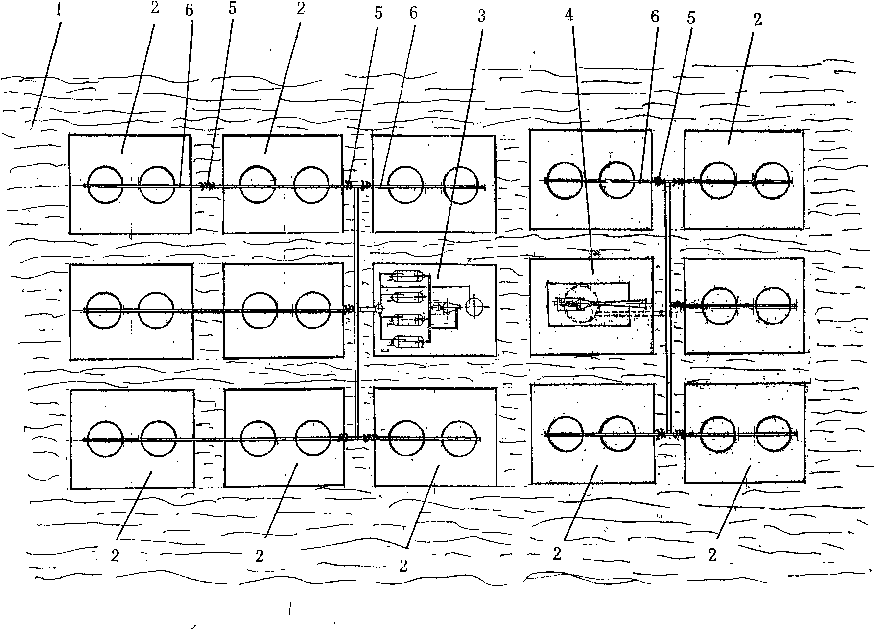 Vacuum sea wave seawater desalinization and power generation platform system engineering