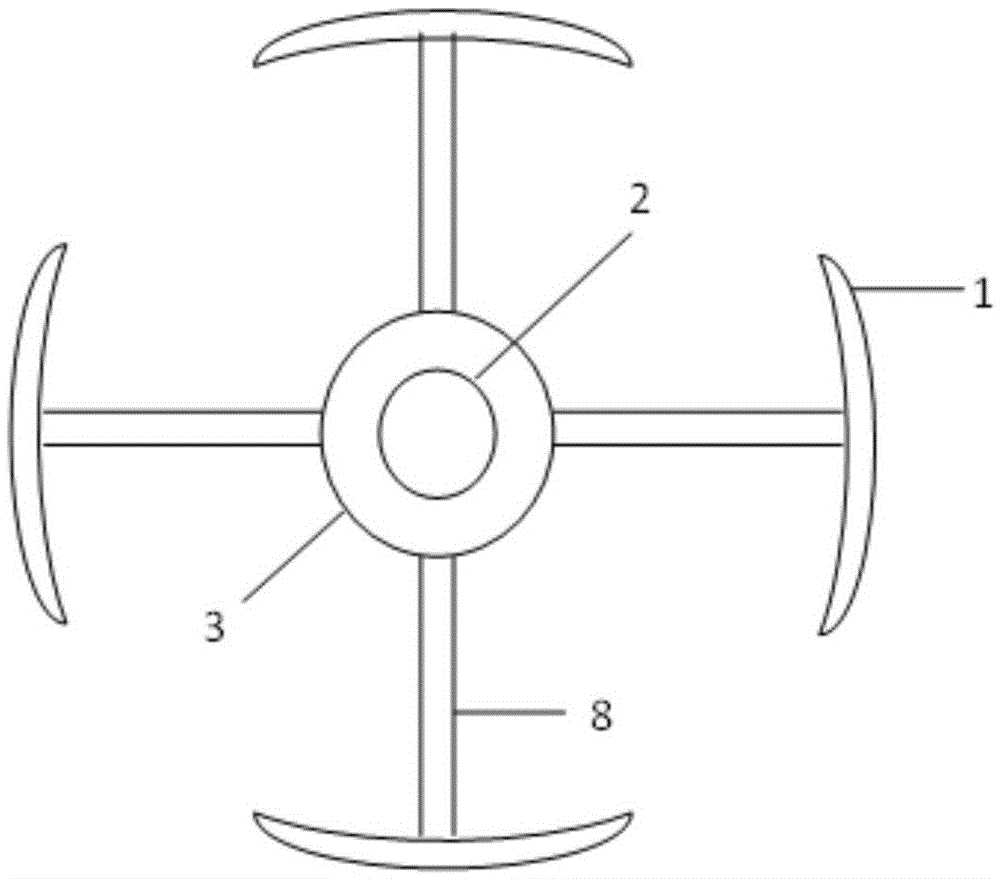 A vertical wind energy aeration and oxygenation machine