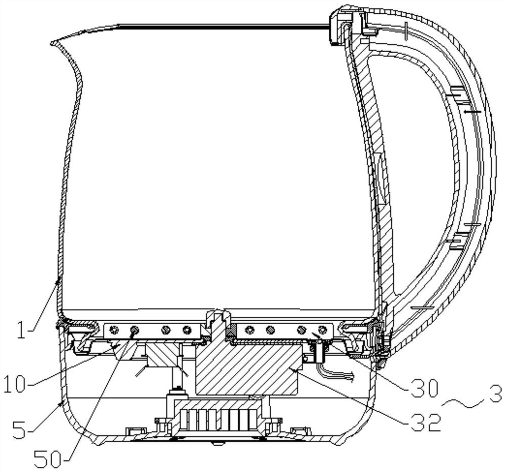 Anti-sticky bottom method of electric kettle and electric kettle