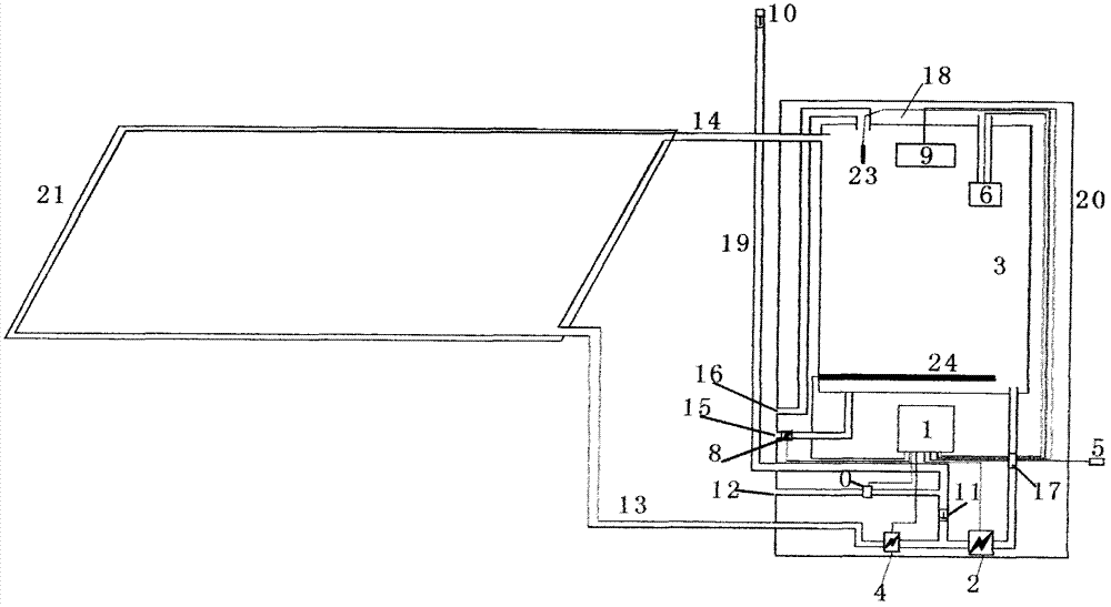 Flat split-type solar water heater