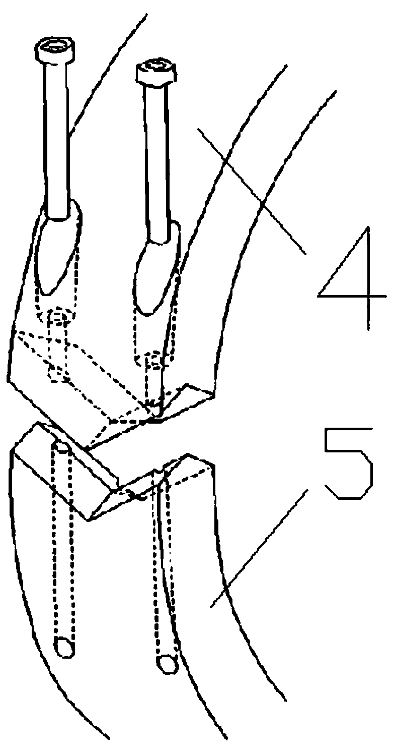 A half-ring coupling type precision rolling bearing