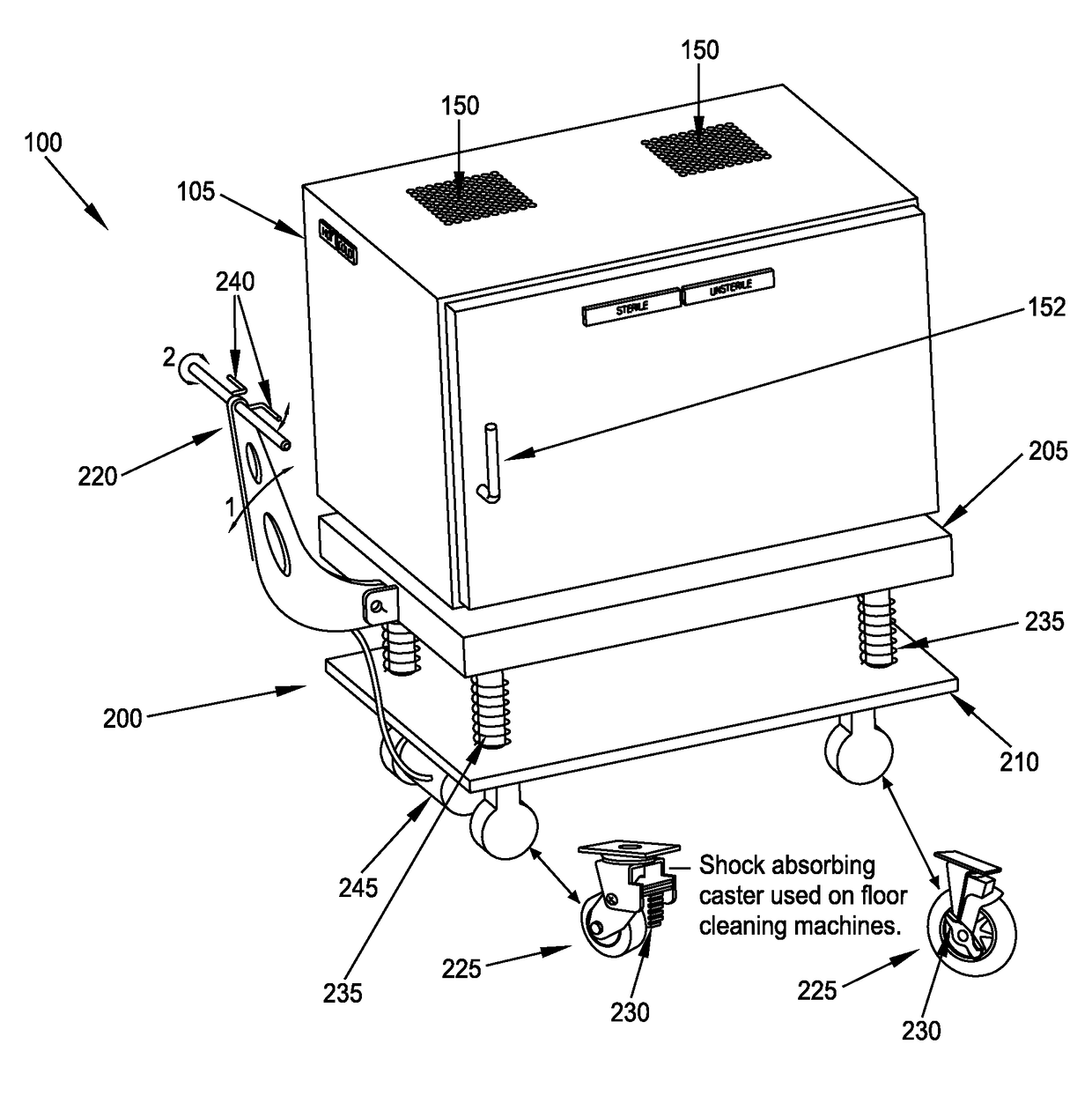 Mobile sterilization apparatus and method for using the same