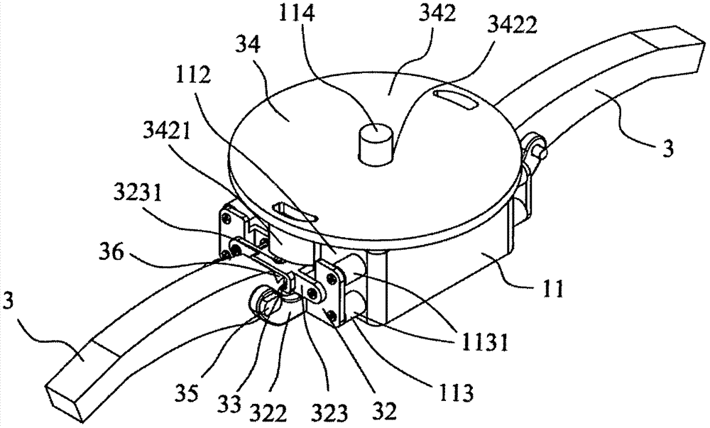 Unmanned aerial vehicle arm locking and unlocking device and unmanned aerial vehicle