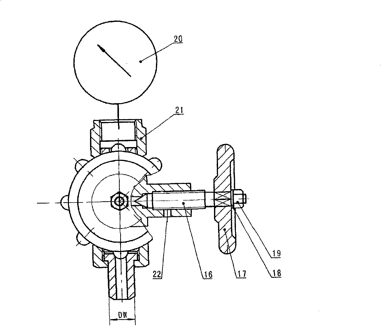 Vent stop valve of pressure gauge