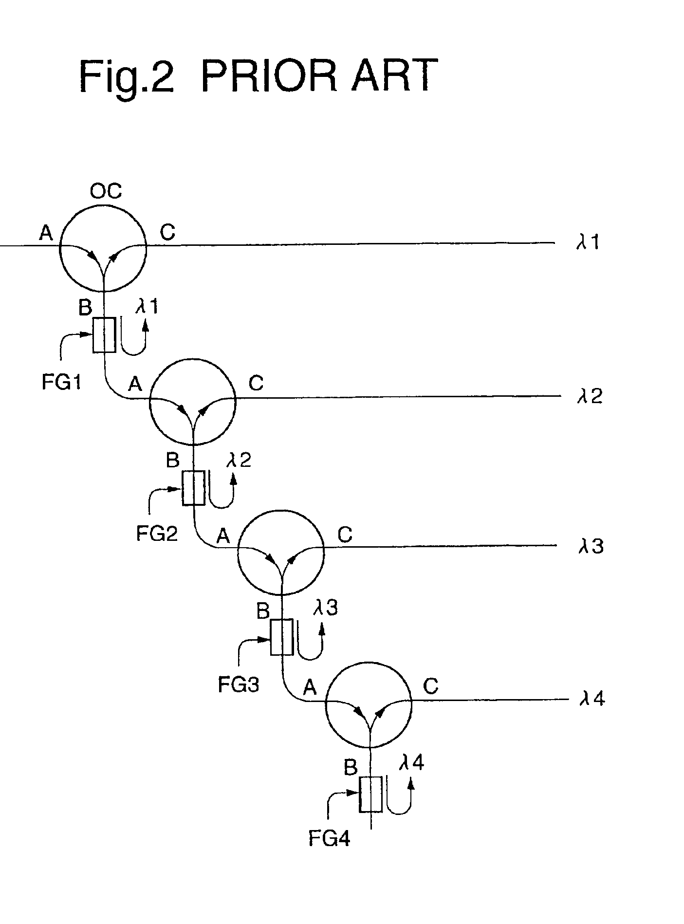 Fiber-type optical coupler with slanting Bragg diffraction gratings and optical parts and apparatuses using the same
