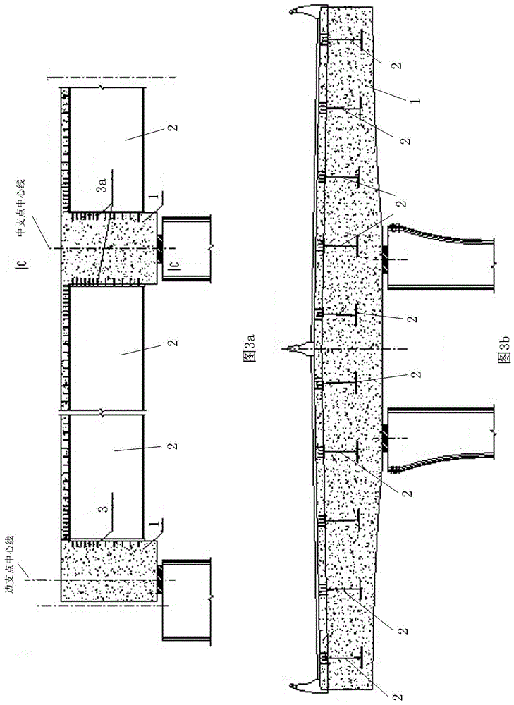 A multi-piece composite girder bridge upper and lower integral structure and its construction method