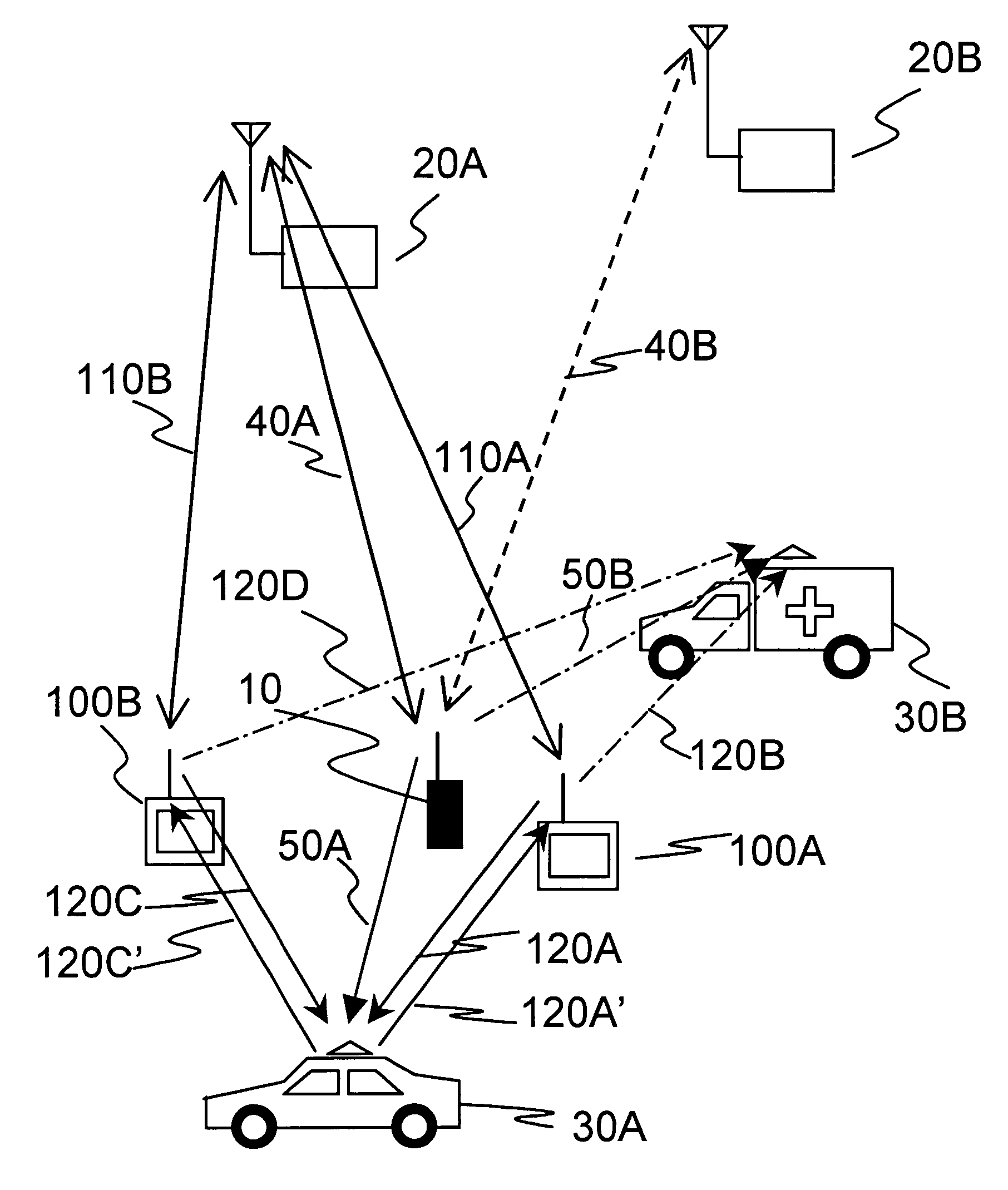 Method and system for determining a location of a wireless transmitting device and guiding the search for the same