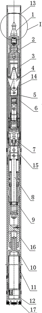 Deep-hole drilling system and method for increasing precision and efficiency of deep curtain grouting hole thereof