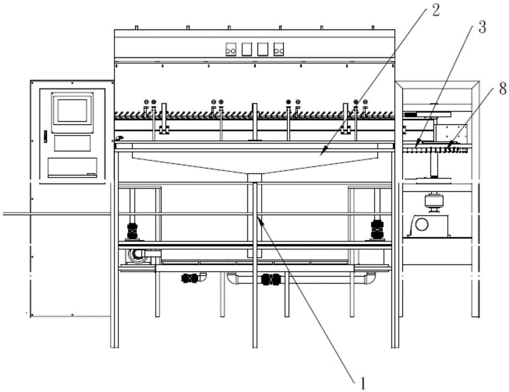 Electroplating device and continuous vertical electroplating production line