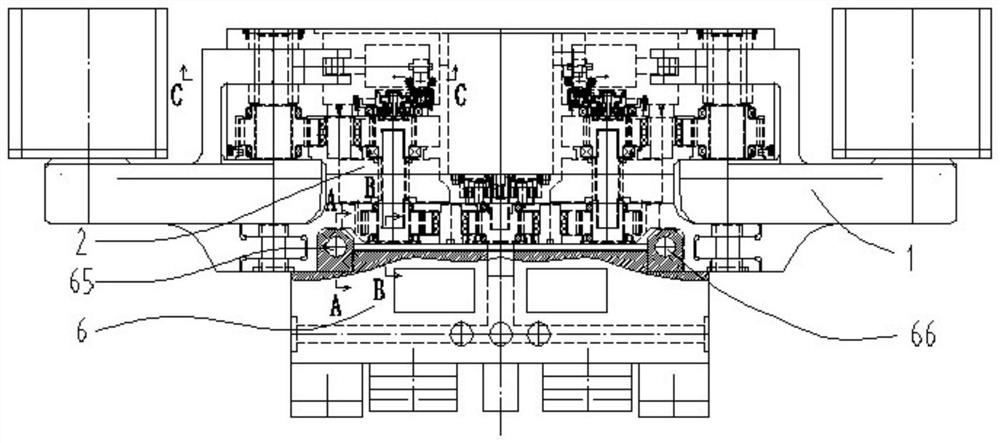 Cutting transmission main body part structure
