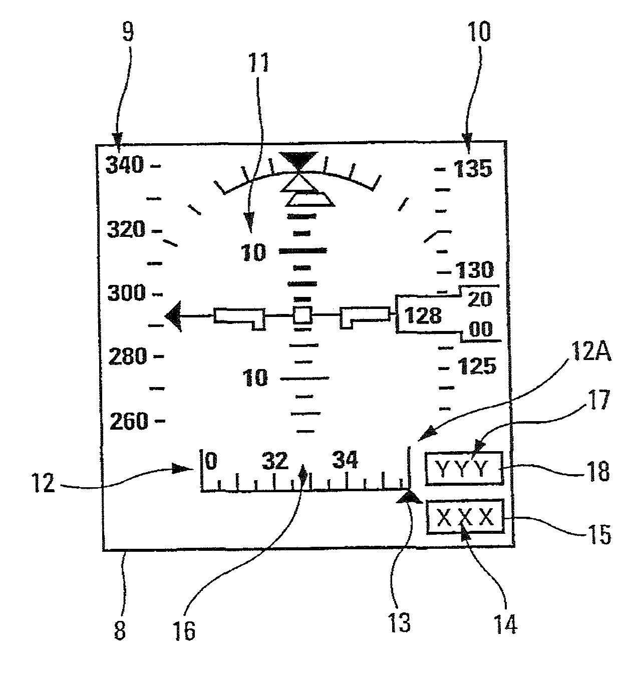 Aircraft standby display device