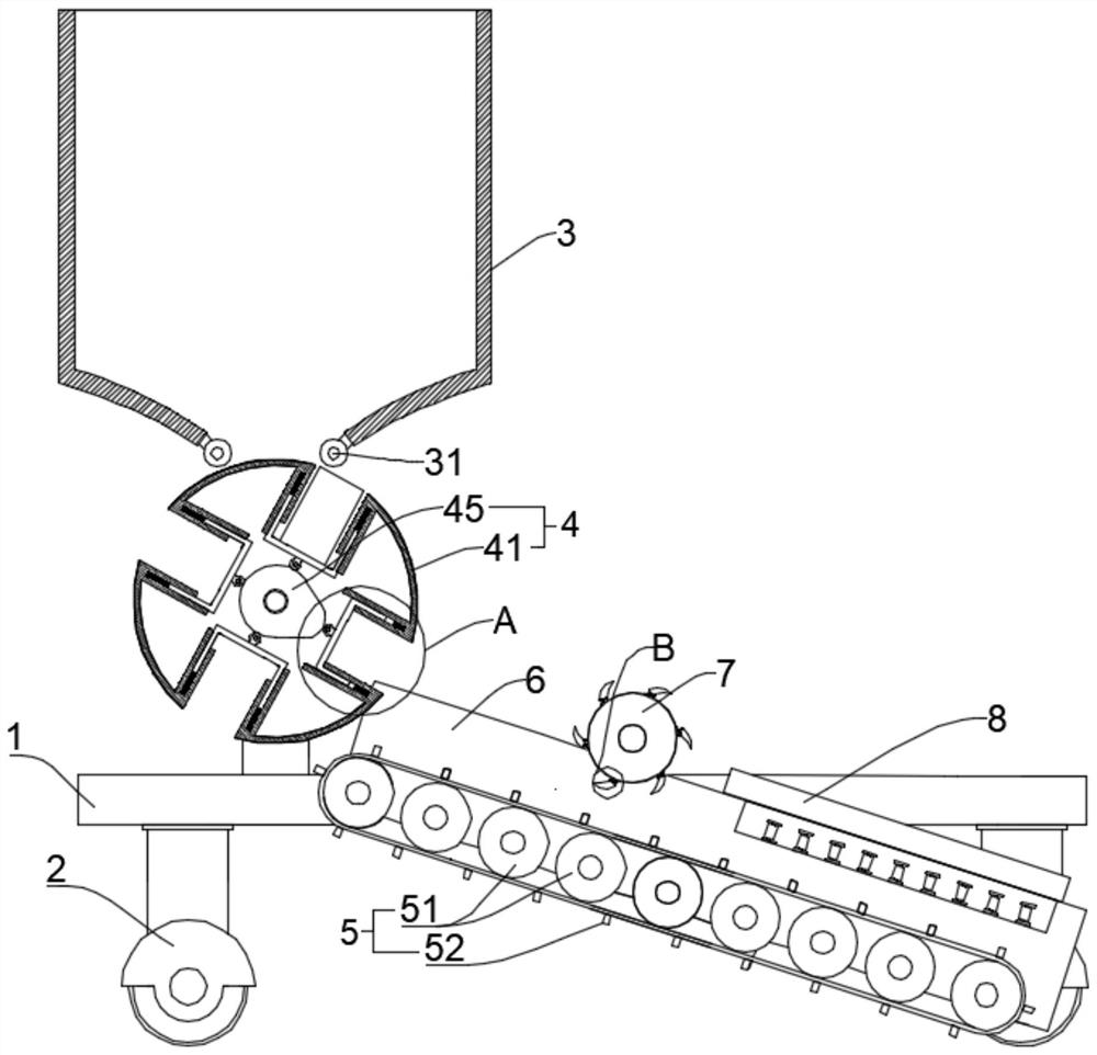 Ecological slope protection grass planting brick laying device