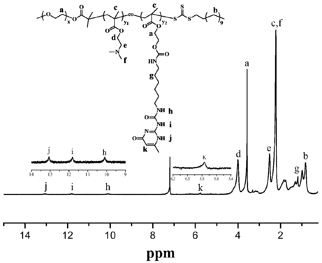 Water-soluble copolymer immobilized L-proline catalyst and preparation method and application thereof