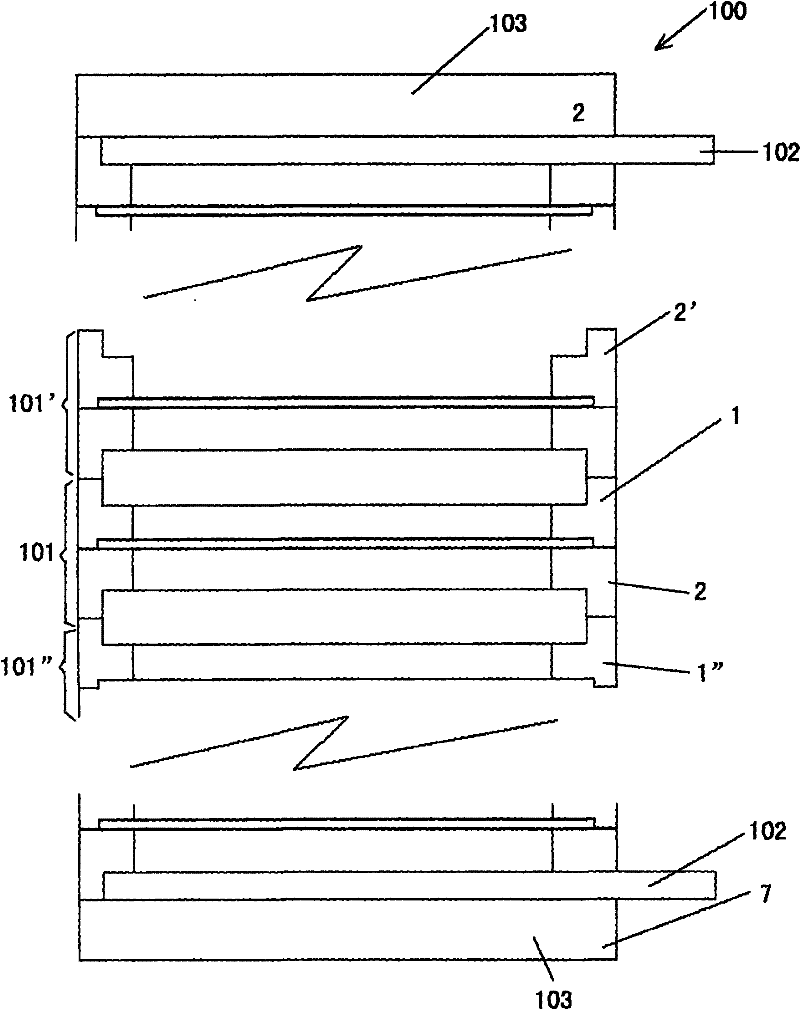 Liquid flow battery unit, battery stack and manufacturing method thereof