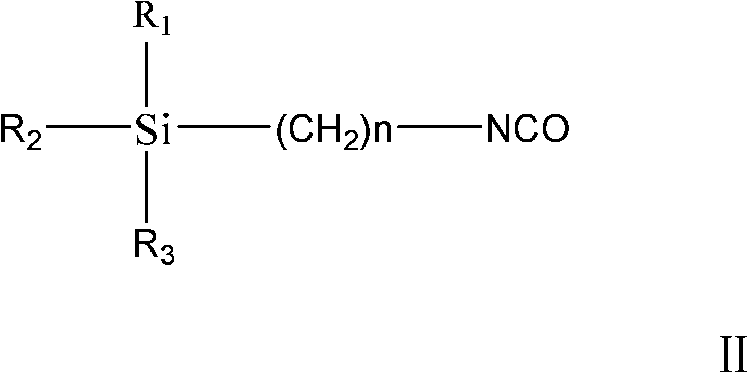 Method of preparing trialkoxysilanes isocyanic ester
