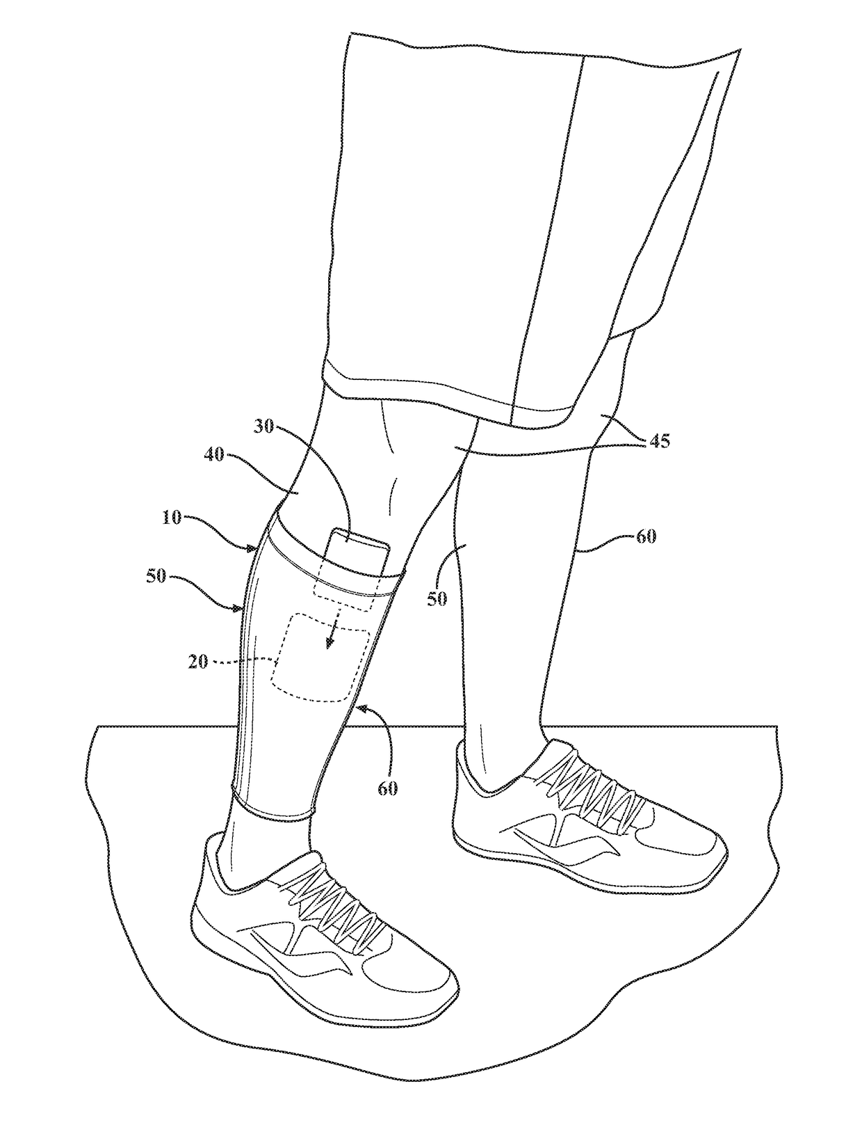 Leg compression sleeve with insert for shin splints