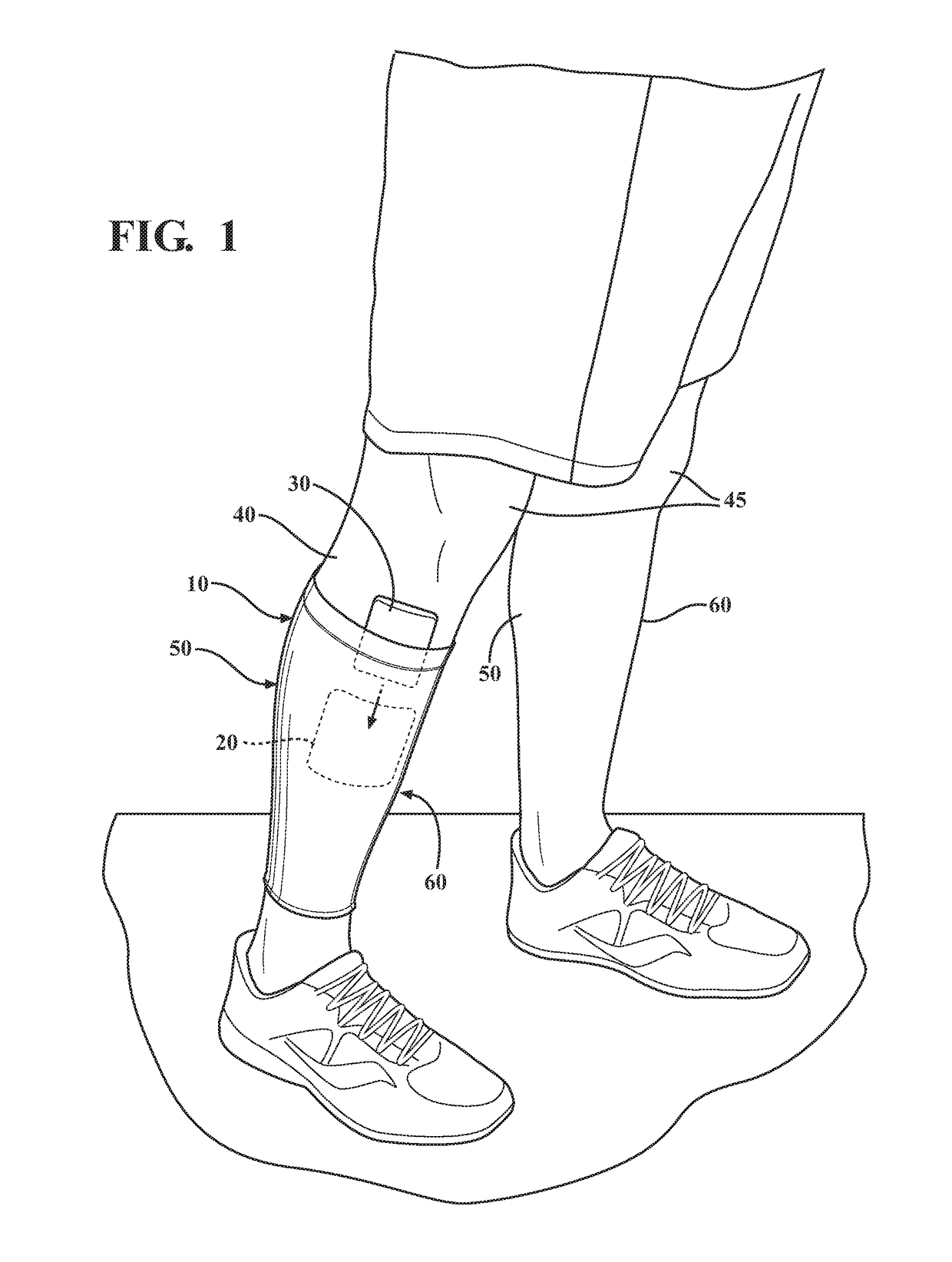 Leg compression sleeve with insert for shin splints