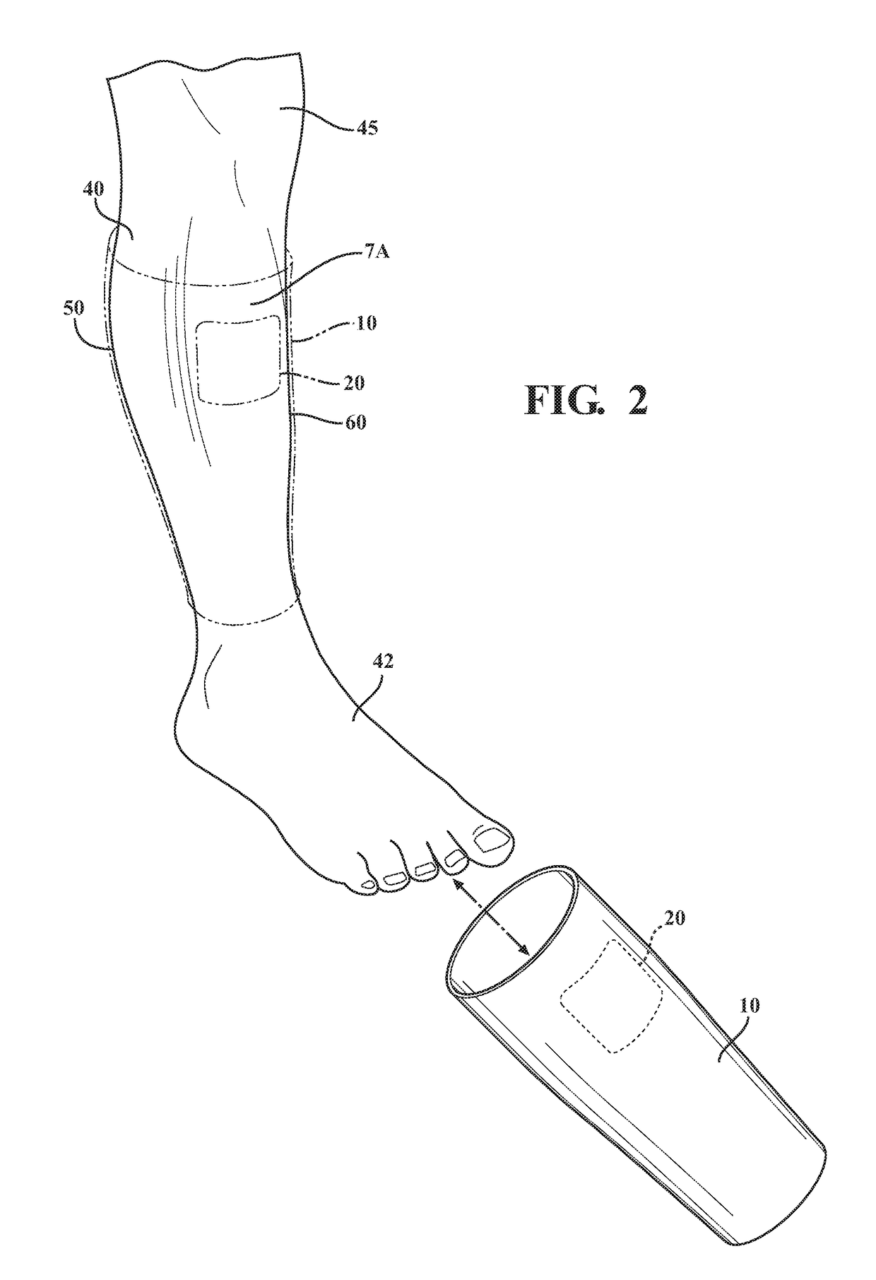 Leg compression sleeve with insert for shin splints