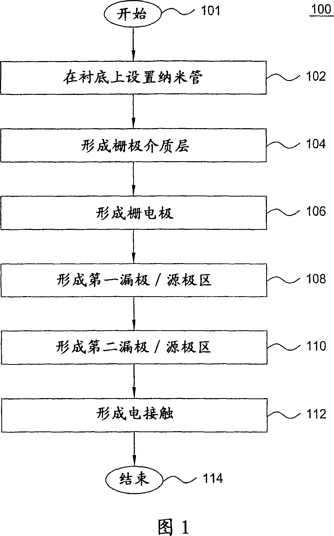 Method of fabricating a tunneling nanotube field effect transistor