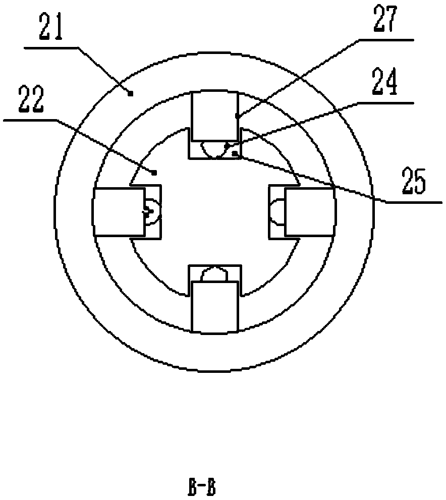 Spring stretching type damping device for machining