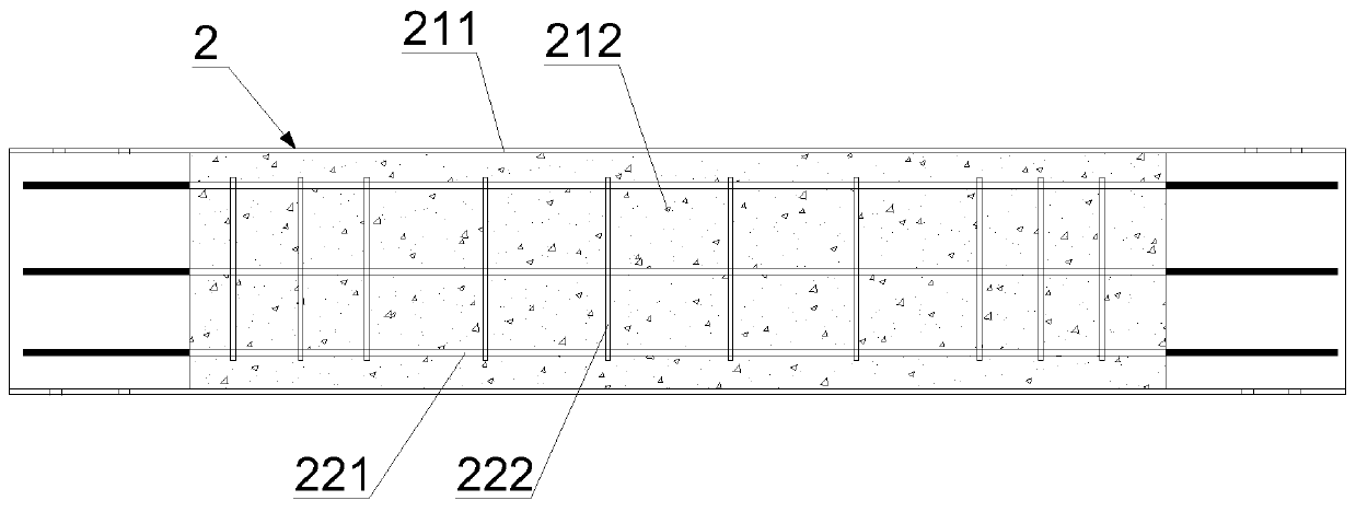 Prefabricated part composite beam-prefabricated superposed composite column T-shaped fabricated joint