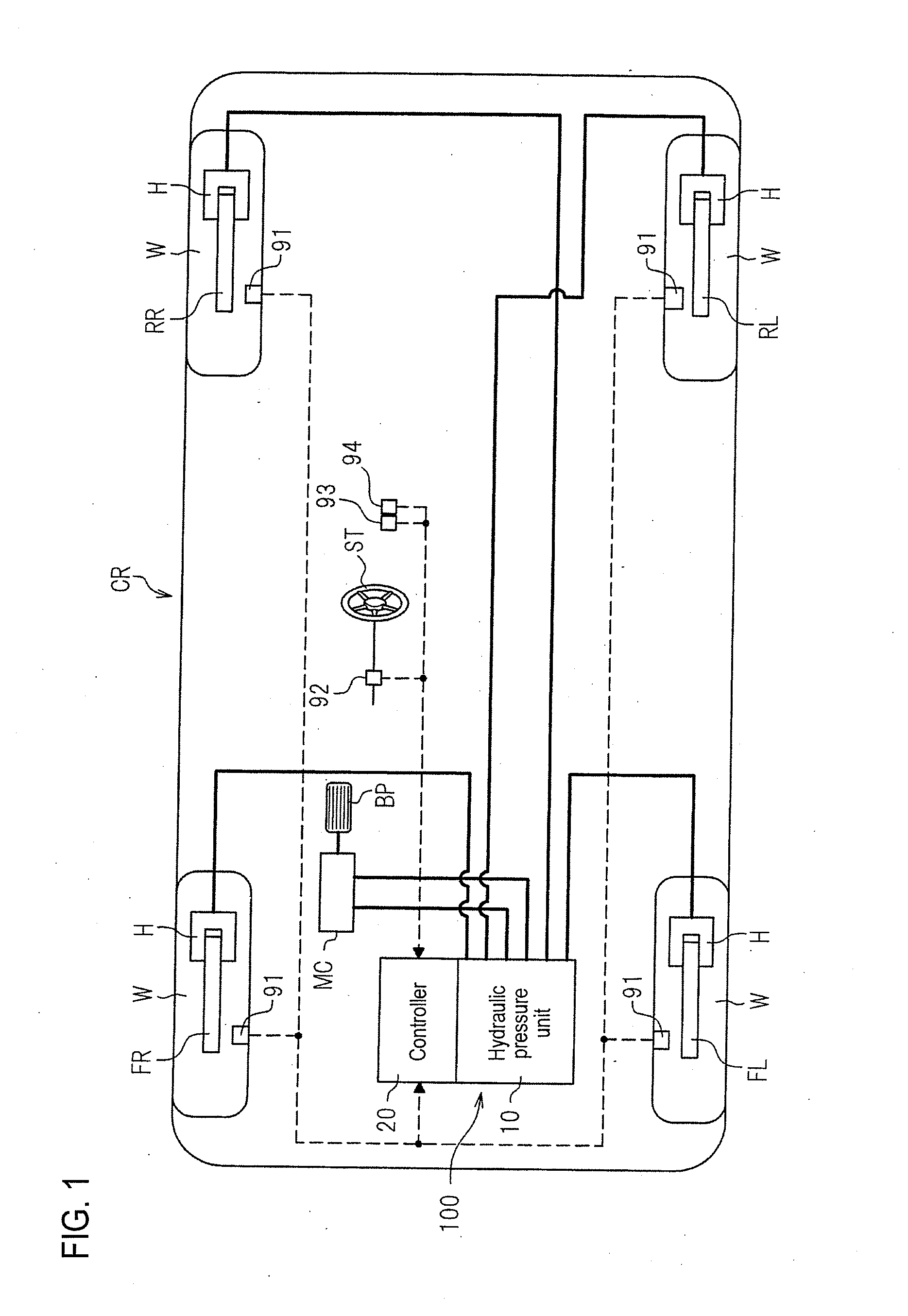 Motor control device and vehicle brake hydraulic pressure control apparatus