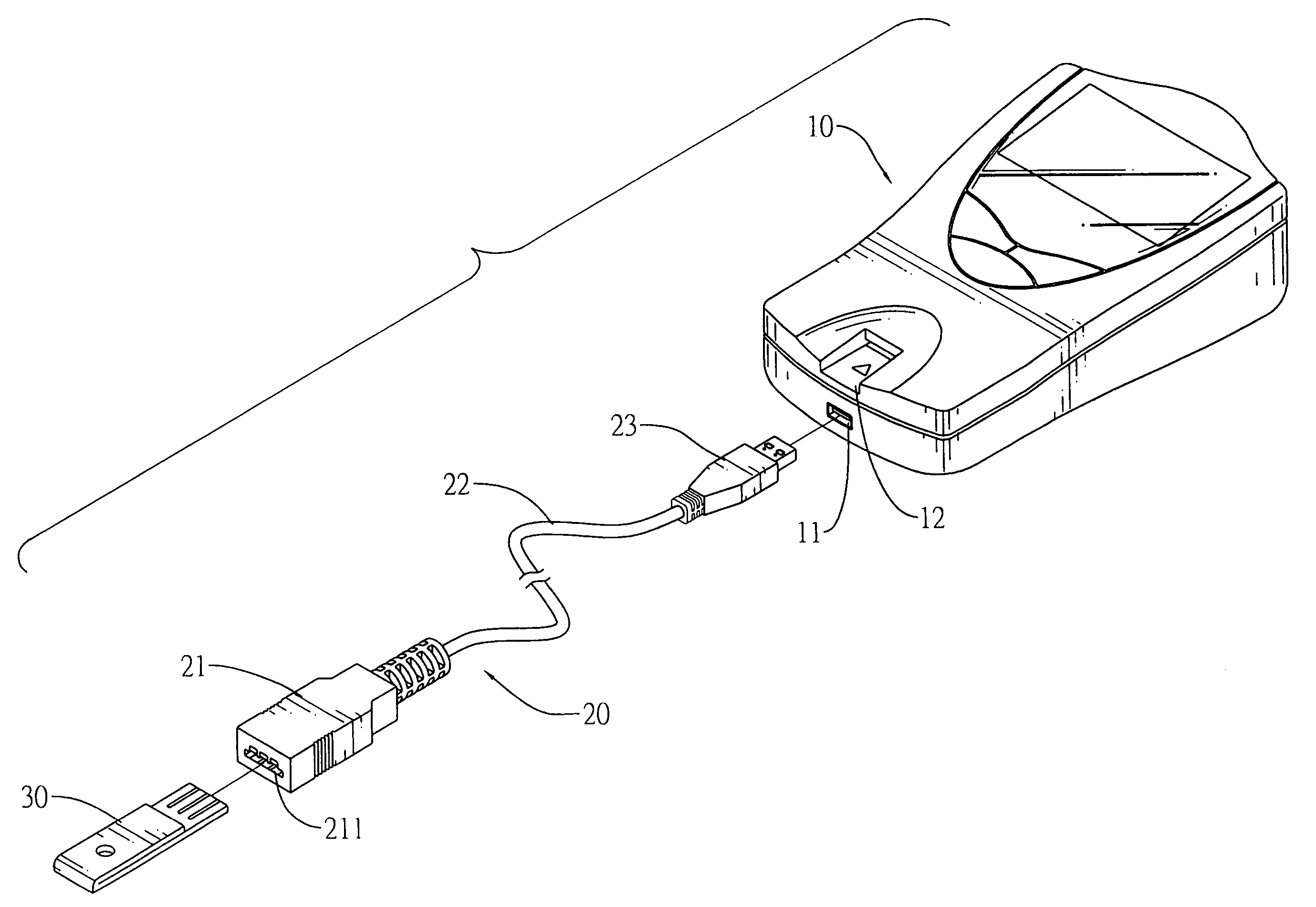 Connector to receive blood test chips for use with a blood-substance measuring device