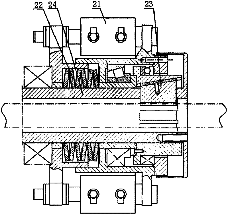 Tunnel drilling machine and hydraulic power head device thereof