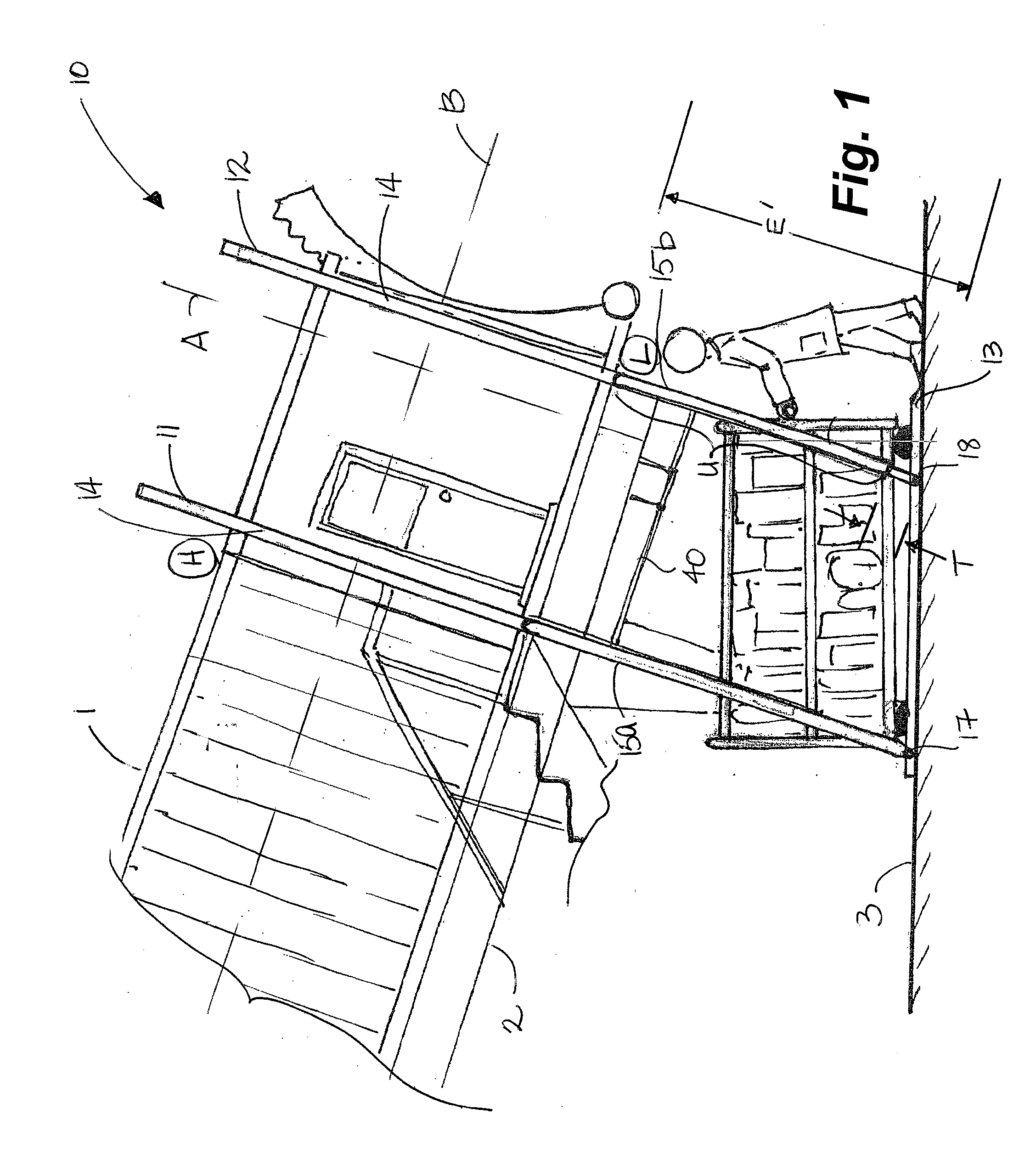 Automatic baggage lift leveling and lift system and apparatus for supporting same from a moveable structure such as a jet bridge