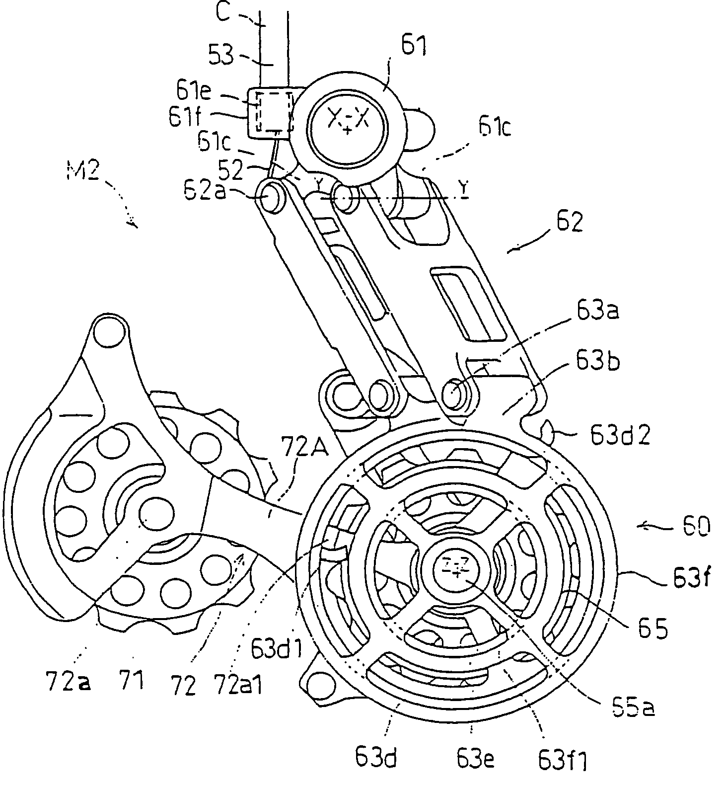Structure of transmission for bicycle
