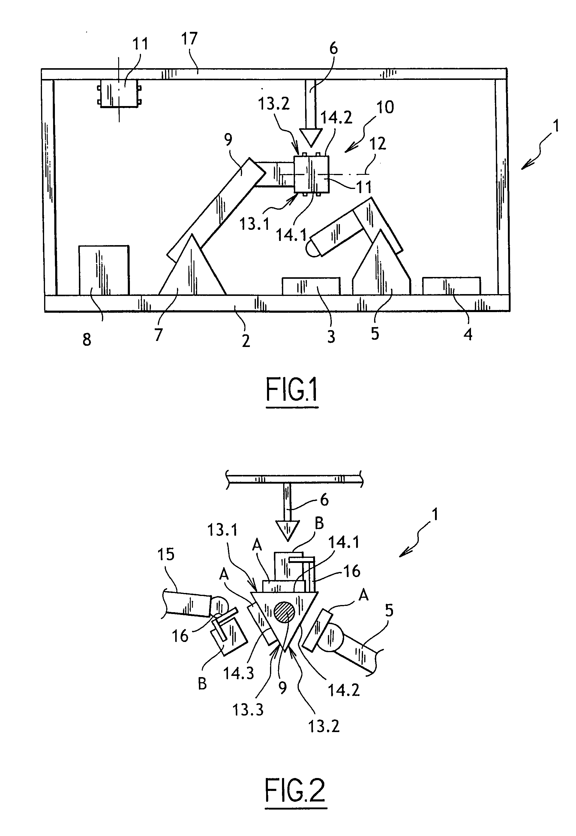 Workstation with a multiple-face parts support, and a method of controlling such a workstation