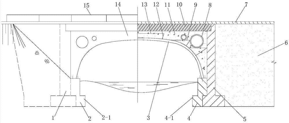 Reinforced structure of a slab girder bridge and its construction method