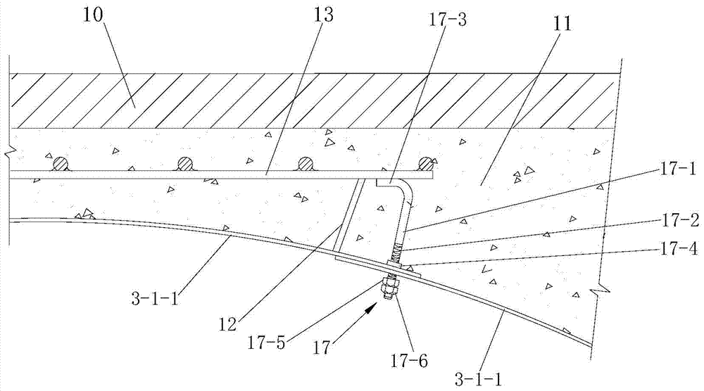 Reinforced structure of a slab girder bridge and its construction method