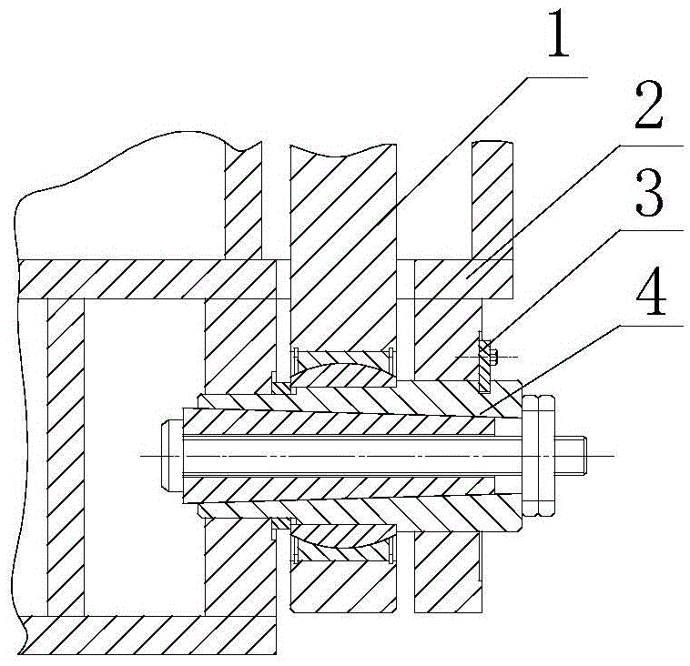 A combined adjusting pin shaft