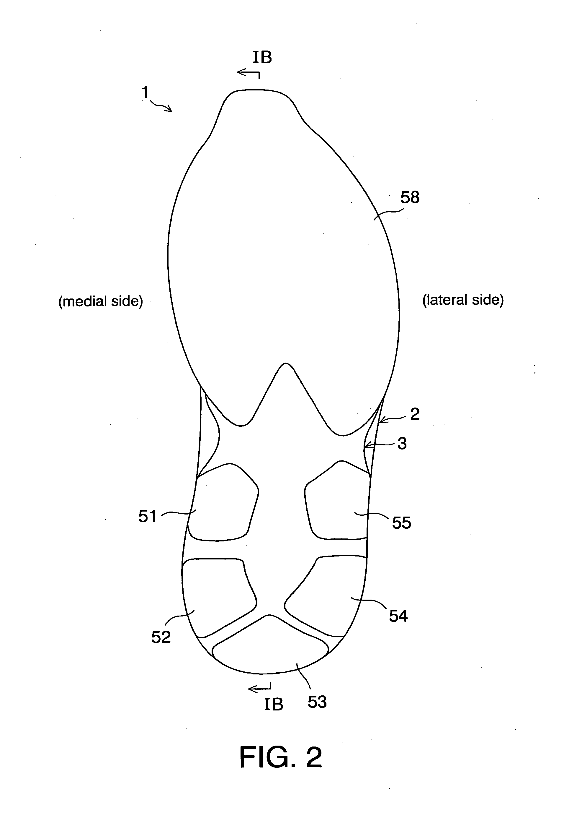 Sole structure for a shoe